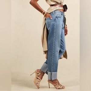 Banana Republic Light Blue Slouch Jeans with Cuff 6Tall